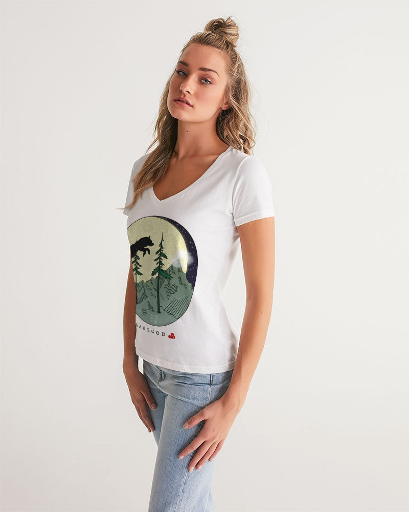 Tsuki Women's V-Neck Tee