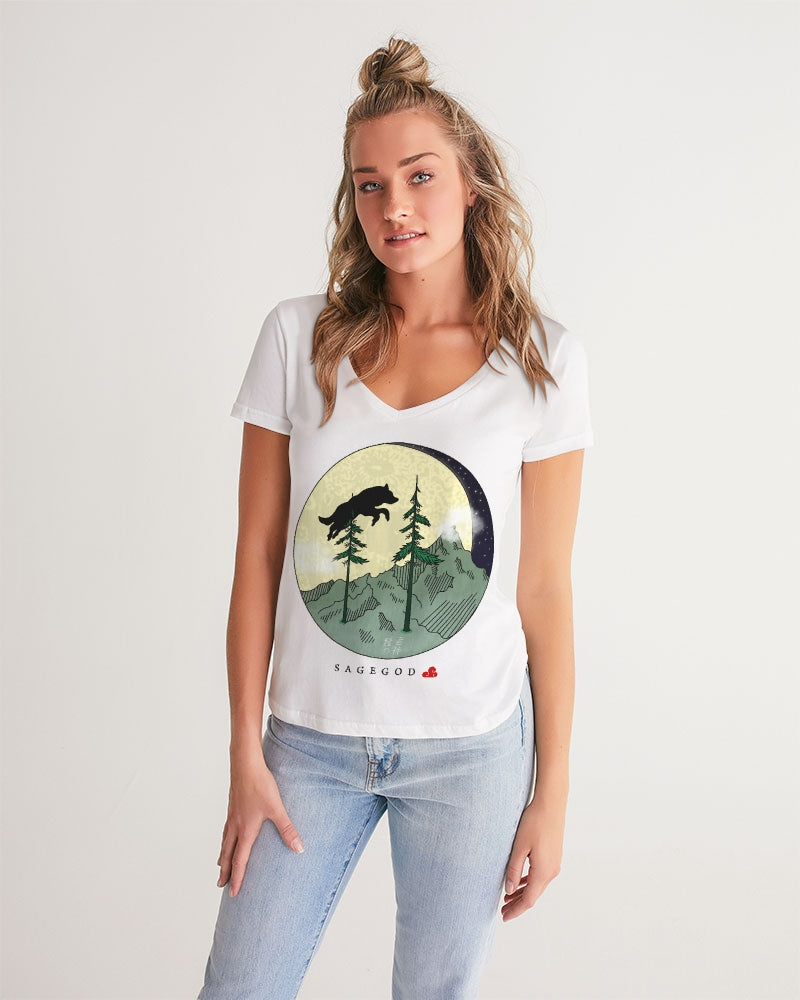 Tsuki Women's V-Neck Tee